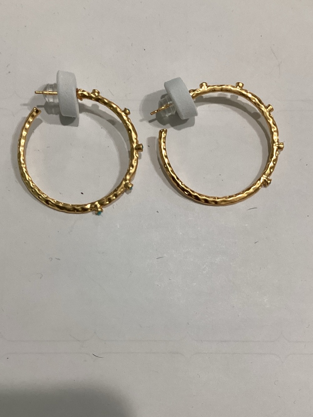 Gold Textured‎ Hoop Earrings - Women Jewelry